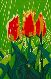 Tulpen (2023) 22,5x15cm Holzschnitt